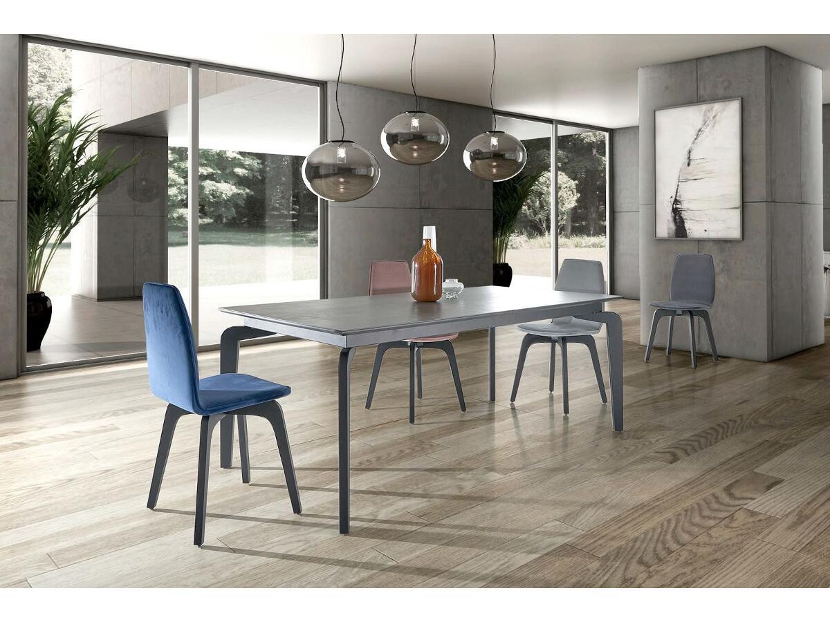 Table extensible céramique pieds métal