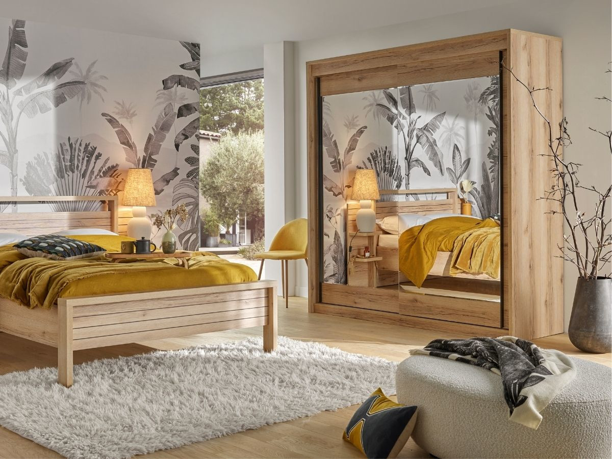 Armoire 2 portes coulissantes miroirs