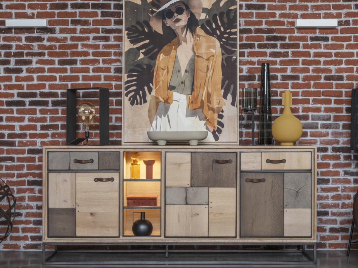 Enfilade 3 portes 2 tiroirs 1 niche